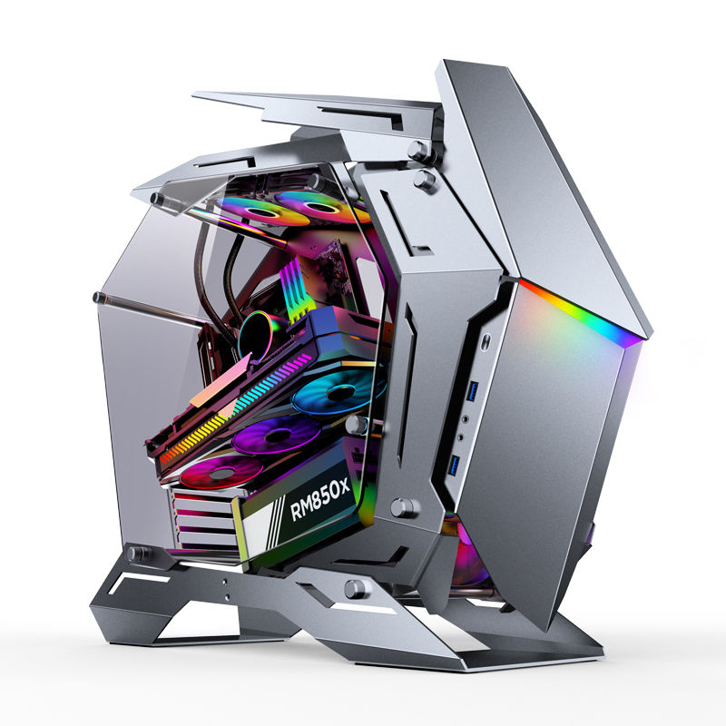 Miniatura: JONSBO MOD-3 Special-shaped Case All Aluminum Tempered Glass E-sports Mecha Them