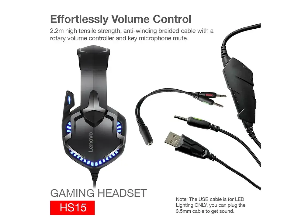 Thumbnail: Lenovo HS15 Gaming headphones
