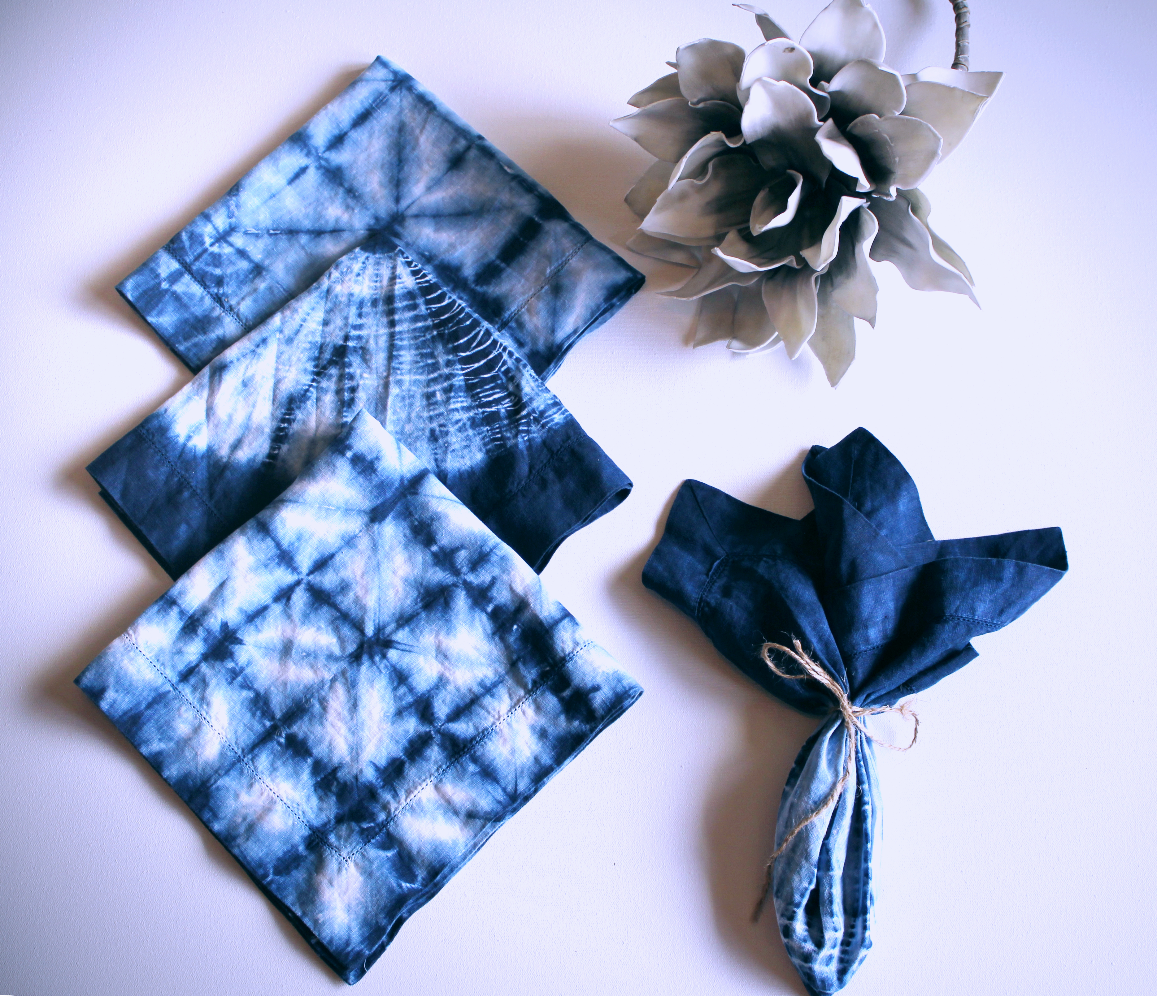 Shibori napkins