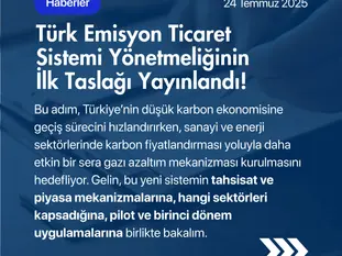 Announcement visual for the Turkish ETS draft regulation dated July 24, 2025.