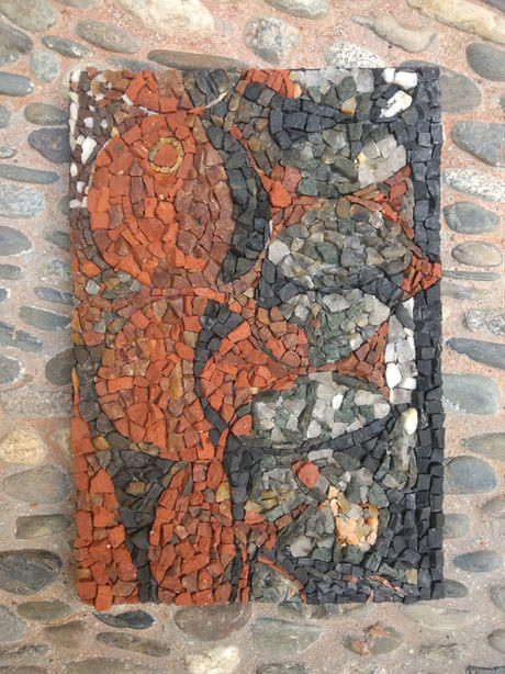 Interprétation en mosaïque d’une photo de l’artiste photographe Janet Little Jeffers intitulée « Circle Shadows »