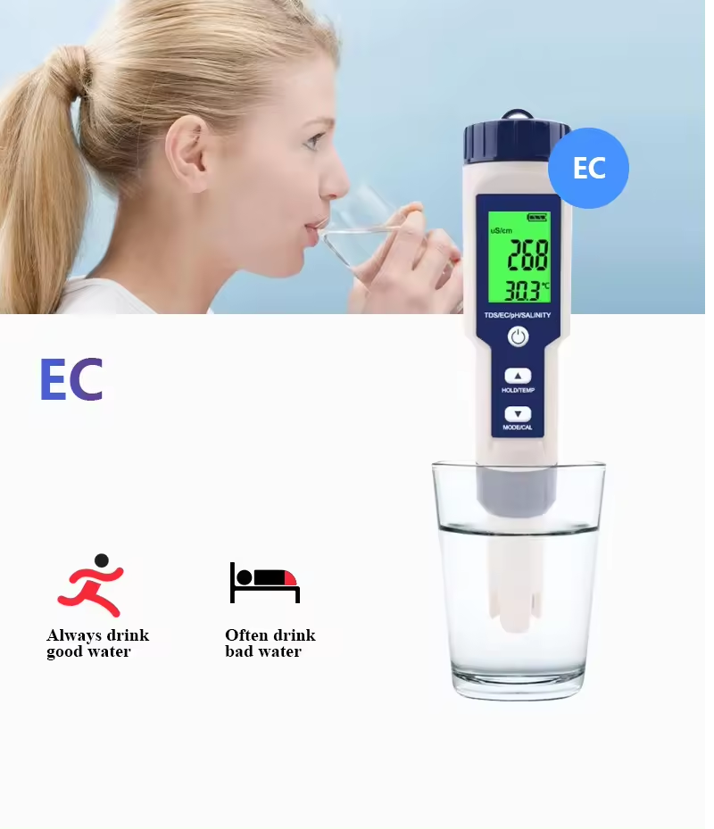 Miniatura: pH Metro Medidor De Calidad De Agua Salinidad 5 En1