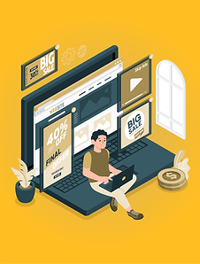 social media management on notebook