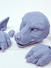 Wolf Doll Parts