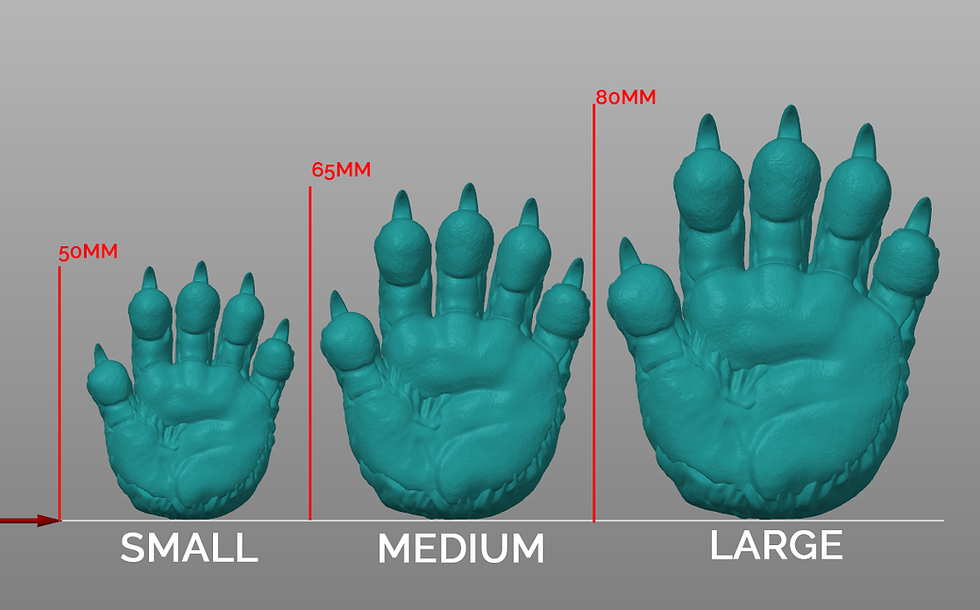Thumbnail: 5 Toed Dragon/Creature Paws - one pair