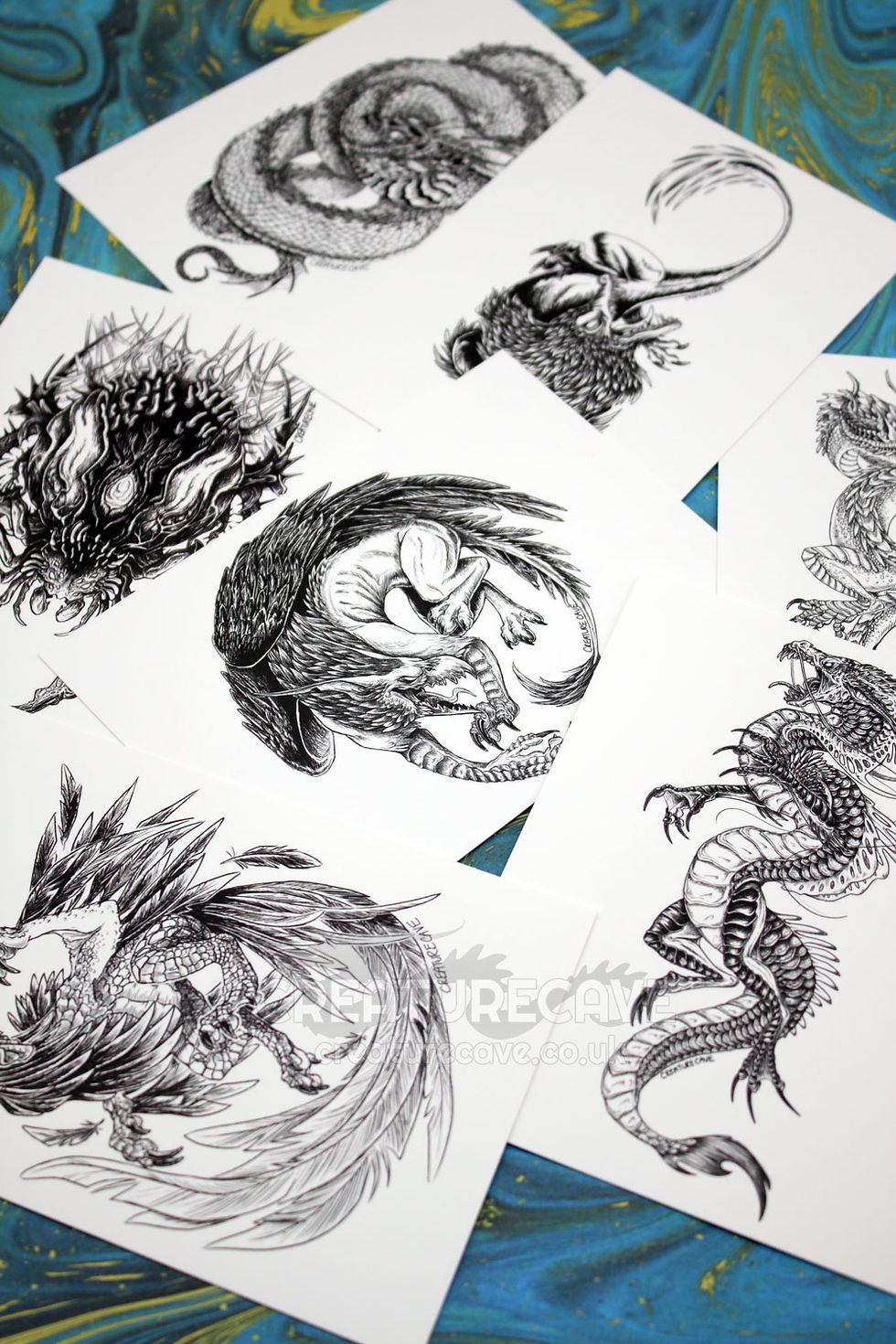 Thumbnail: Blackline Creature Postcards