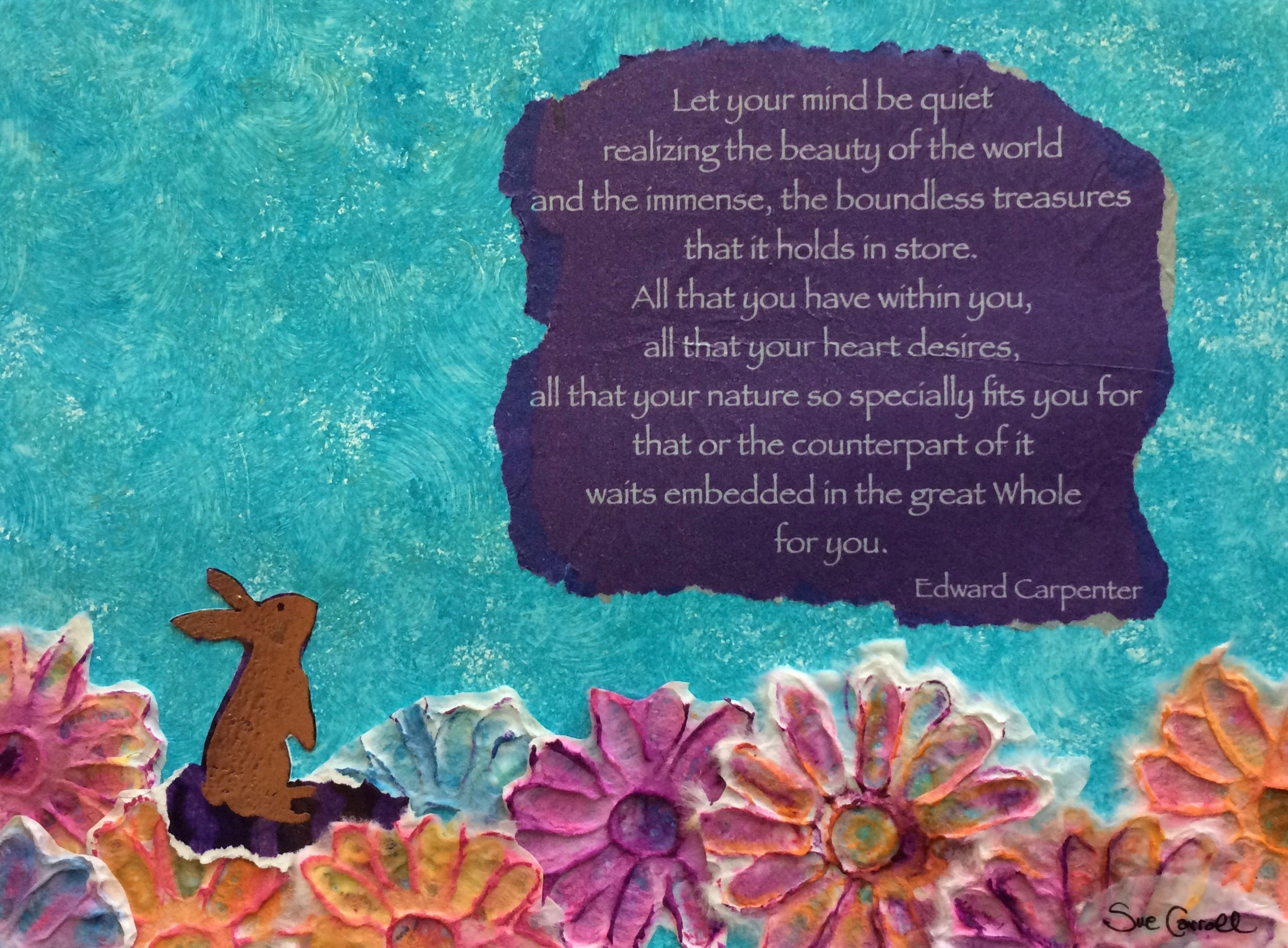 "Let your mind be quiet" notecards