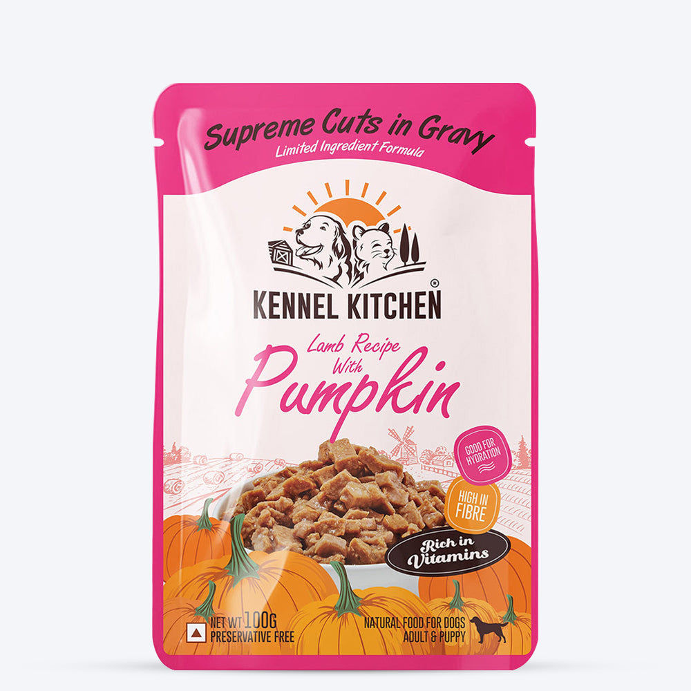 Kennel Kitchen Lamb with Pumpkin Supreme Cuts In Gravy Wet Dog Food 100g