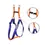 Thumbnail: Step-in Harness for Puppy and dog (Ultra Violet X Neon Orange)