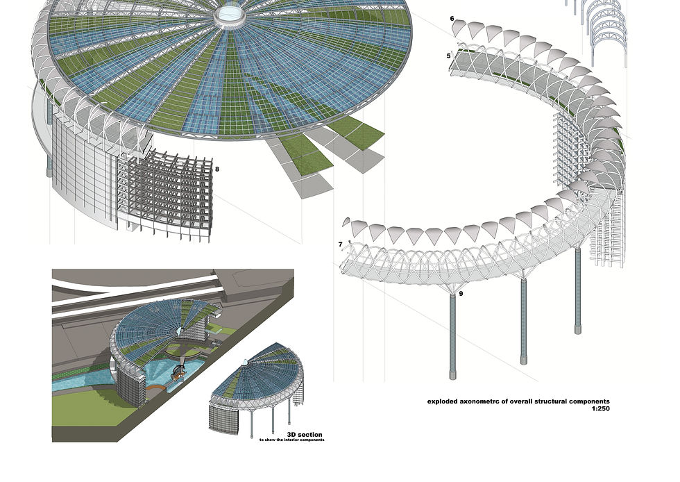 Panel 9: Exploded Axonometric