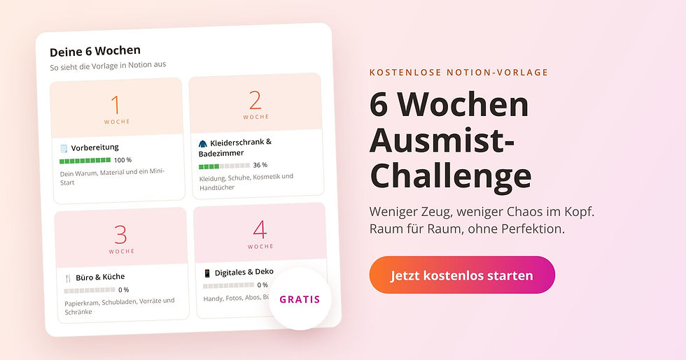 Notion Termplate Ausmisten