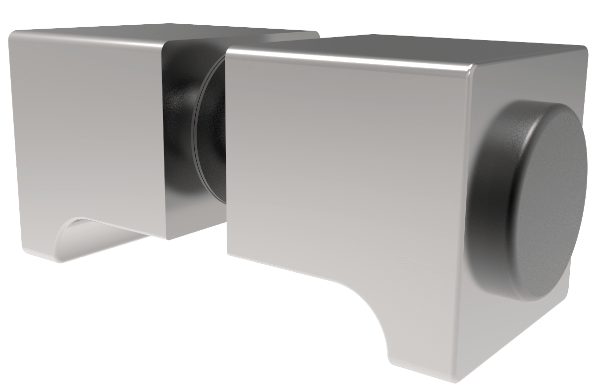 Duschtürgriff eckig mit Gummipuffer, Art.Nr. SDK300B