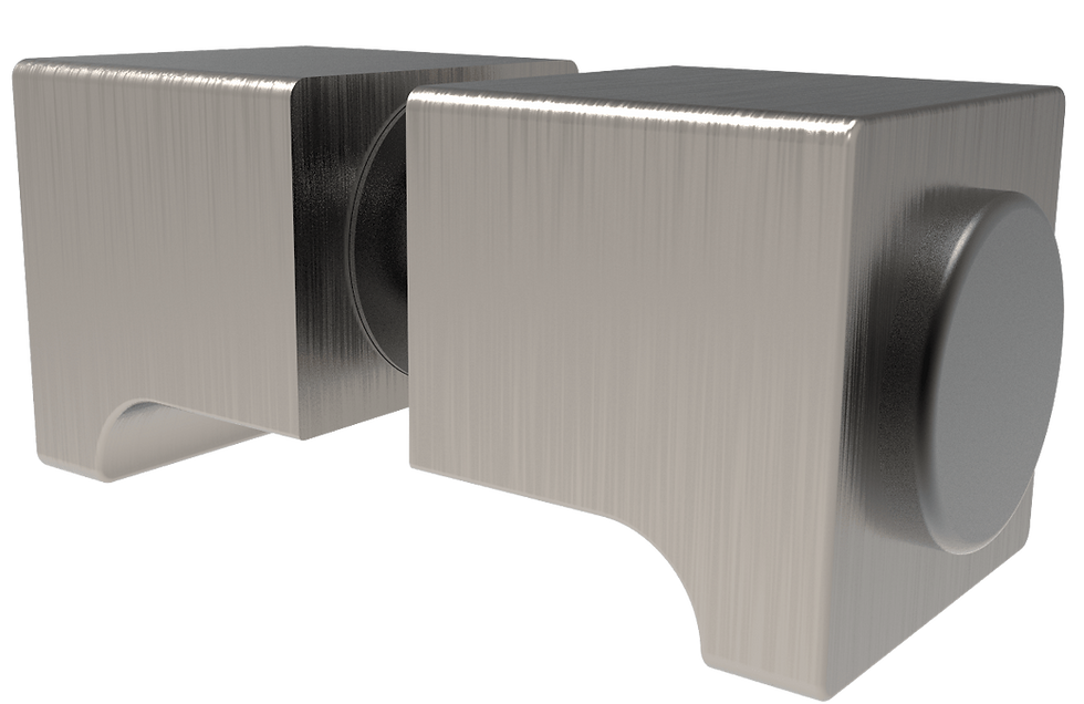 Thumbnail: Duschtürgriff eckig mit Gummipuffer, Art.Nr. SDK300B