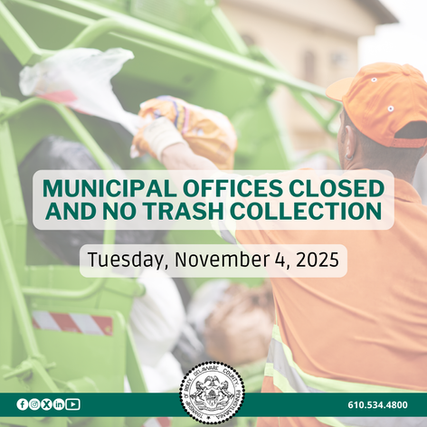No Trash Collection and Offices Closed - Tuesday, Nov. 4th
