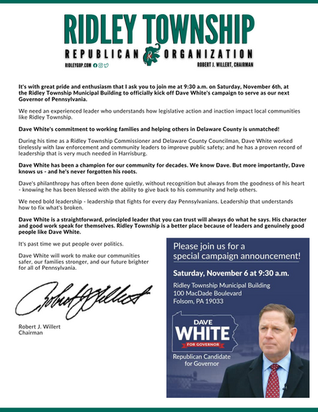 Dave White for Governor
