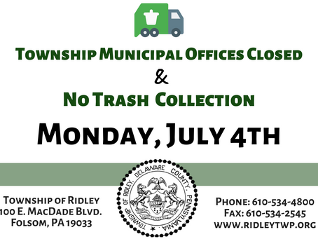 Offices Closed & No Trash Collection - May 30