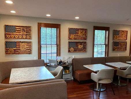 Wooden American Flags at our Marlton, NJ Location