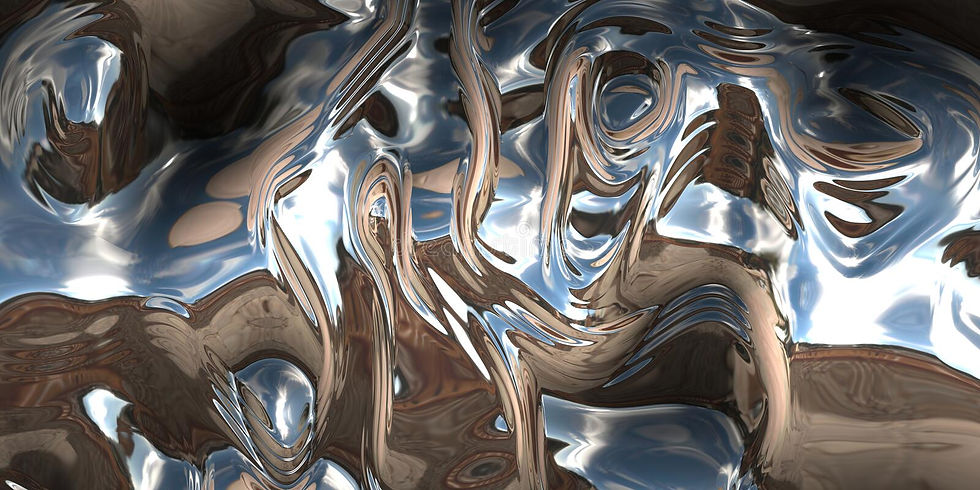 industry-silver-metal-curvy-melted-shape
