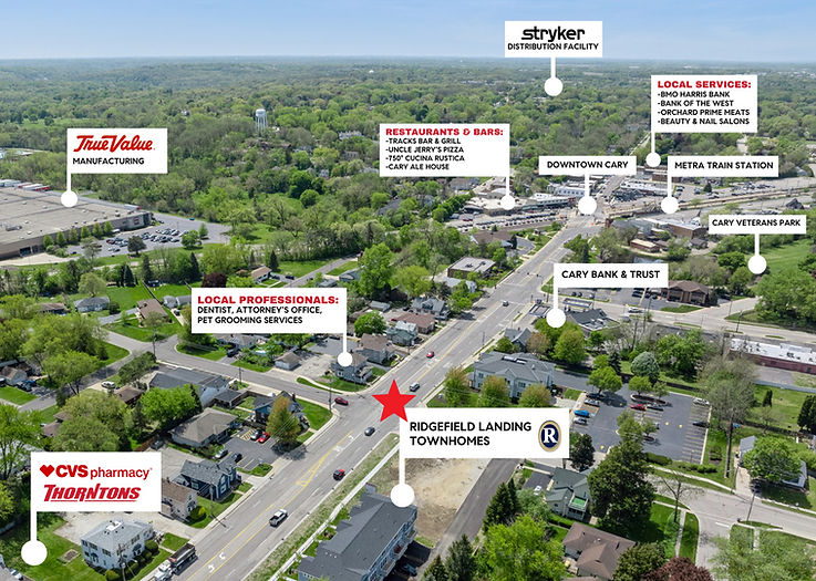 Ridgefield Landing area points of interest in Cary, IL