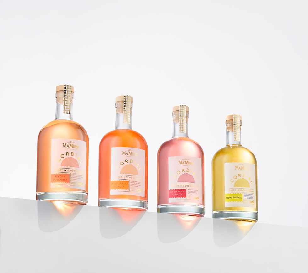 Glass Cordials backlit studio photography