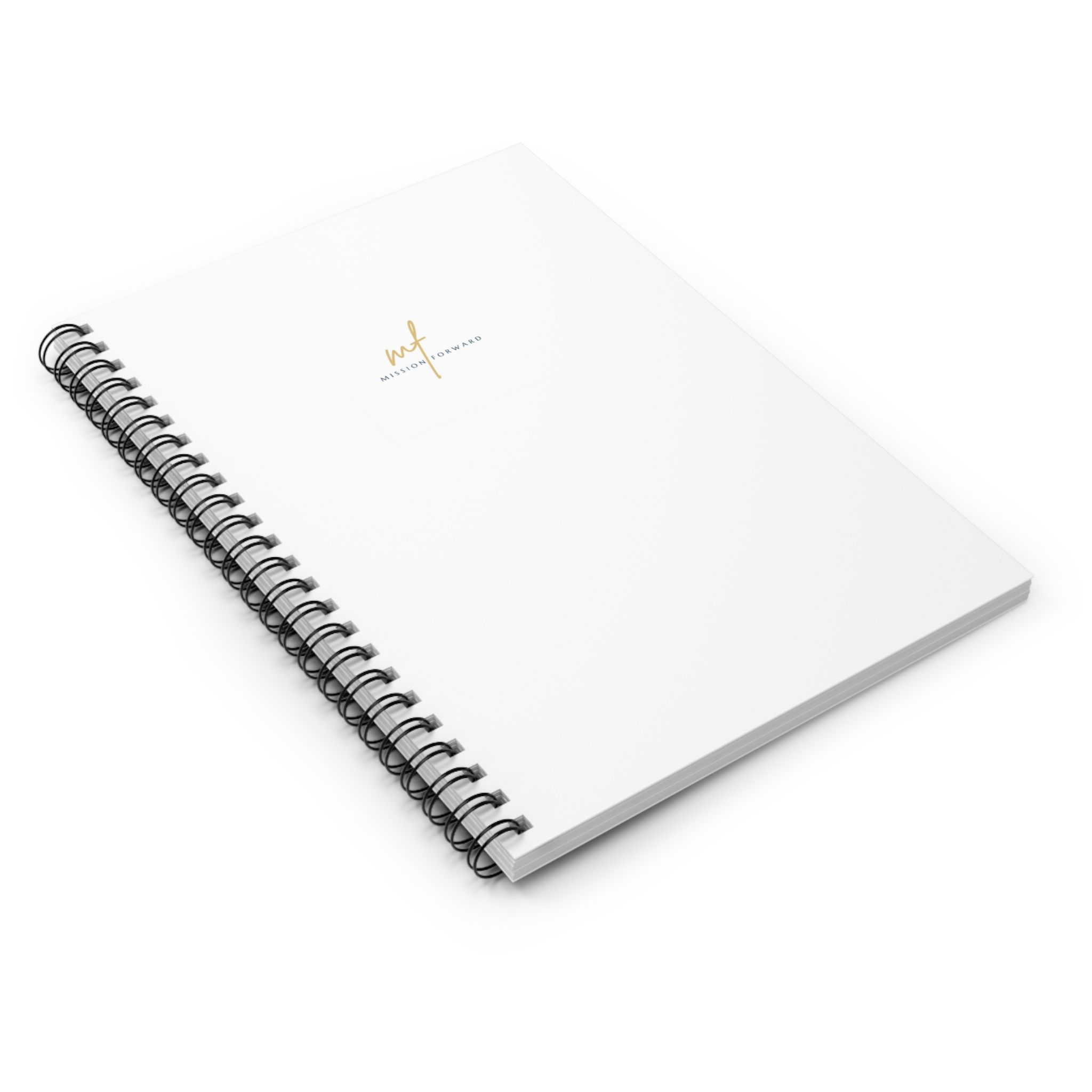 Minimal Gold Monogram Spiral Notebook – Ruled Lined Journal for Notes & Planning