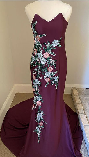The Pageant Wardrobe violet blossom couture