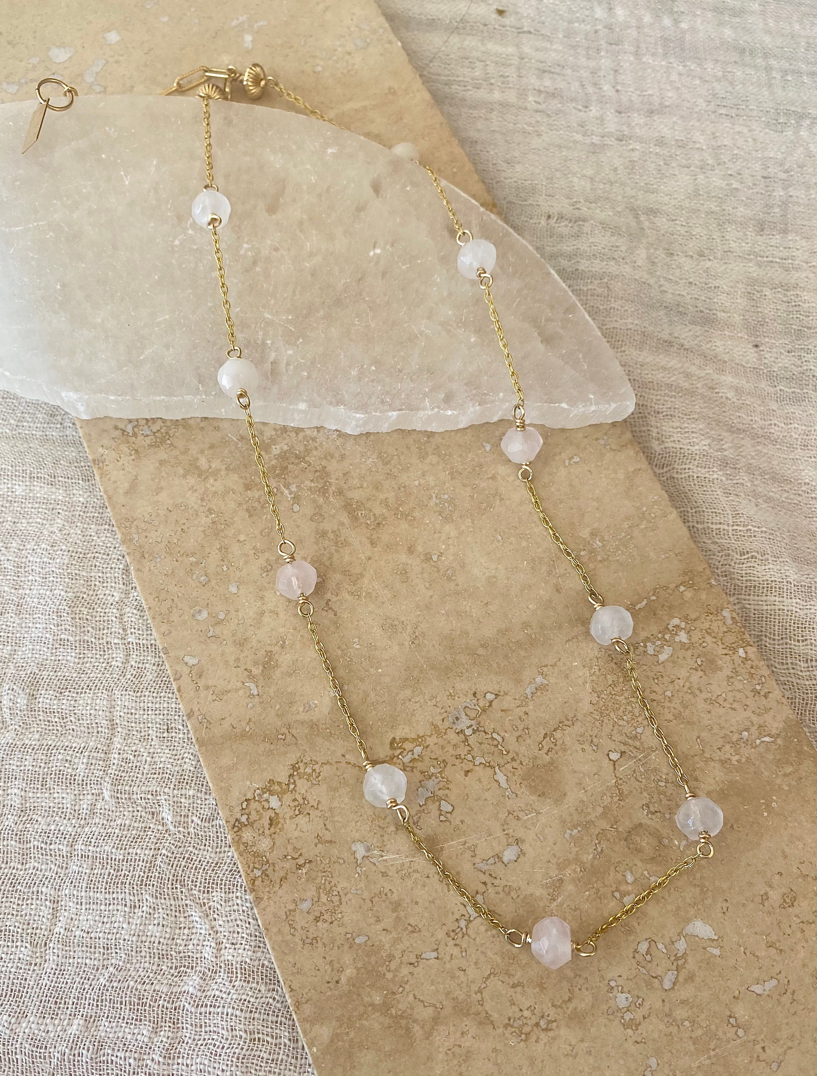 Rose Quartz Aeriella Necklace