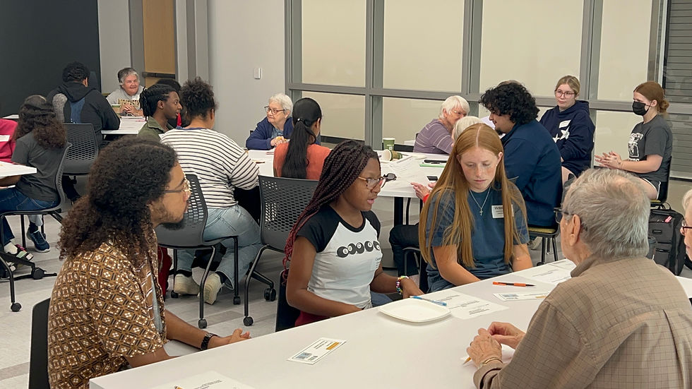 Getting to know each other in our small groups.