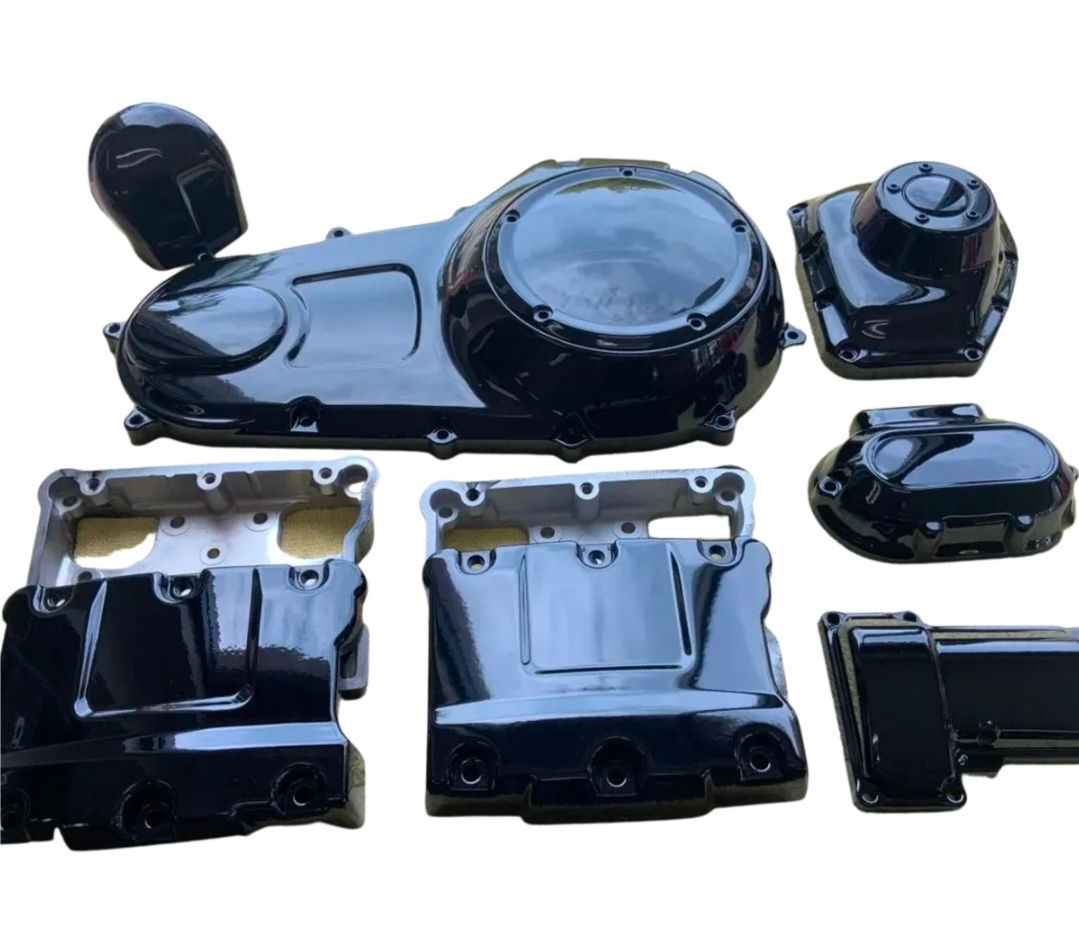 GLOSS black TWIN CAM 96”-103”. 110” …9piece ENGINE BLACK-OUT KIT