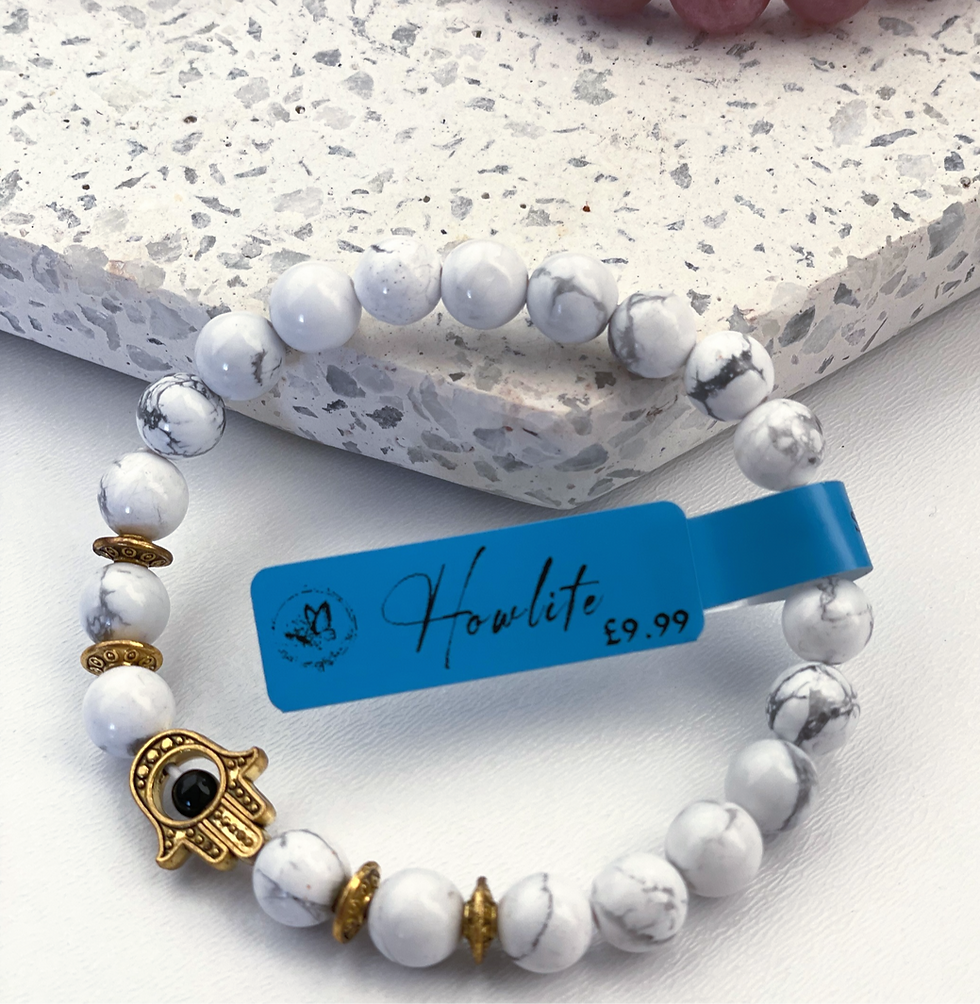 Thumbnail: Howlite crystal bracelet with hama charm