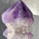 Thumbnail: Amethyst half polished crystal back view