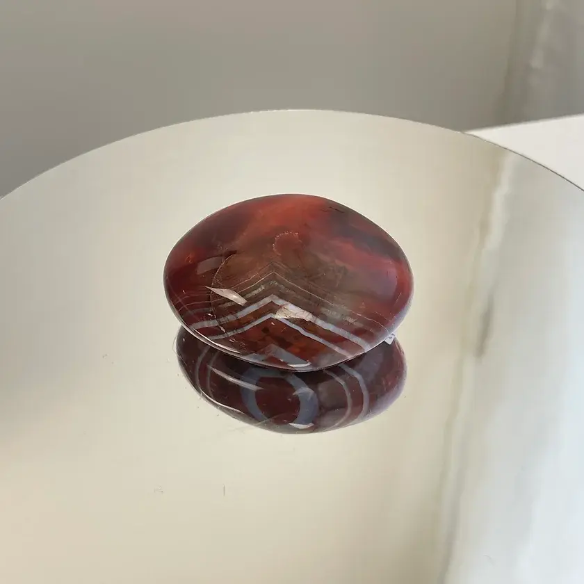Thumbnail: Natural carnelian crystal palm stone