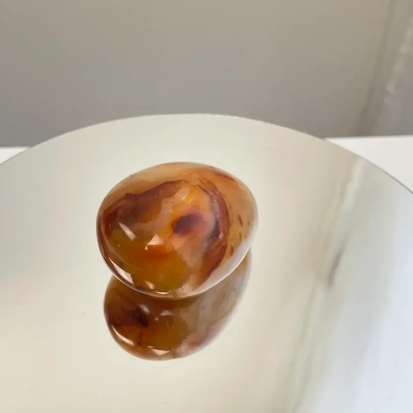 Thumbnail:  Carnelian Crystal Palmstone