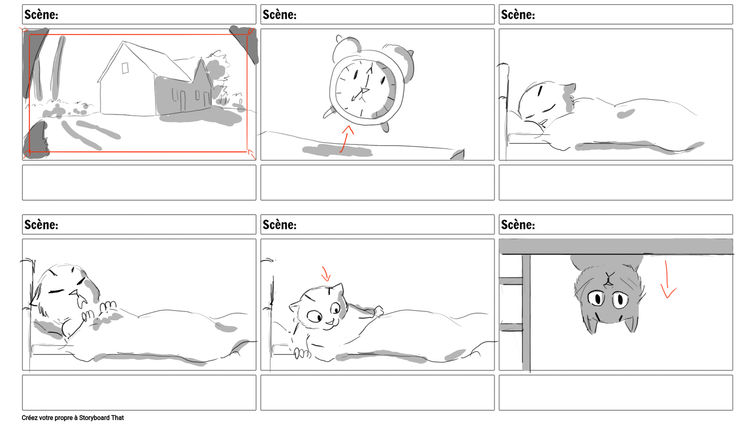 Stroyboard of a personal project. Page 1