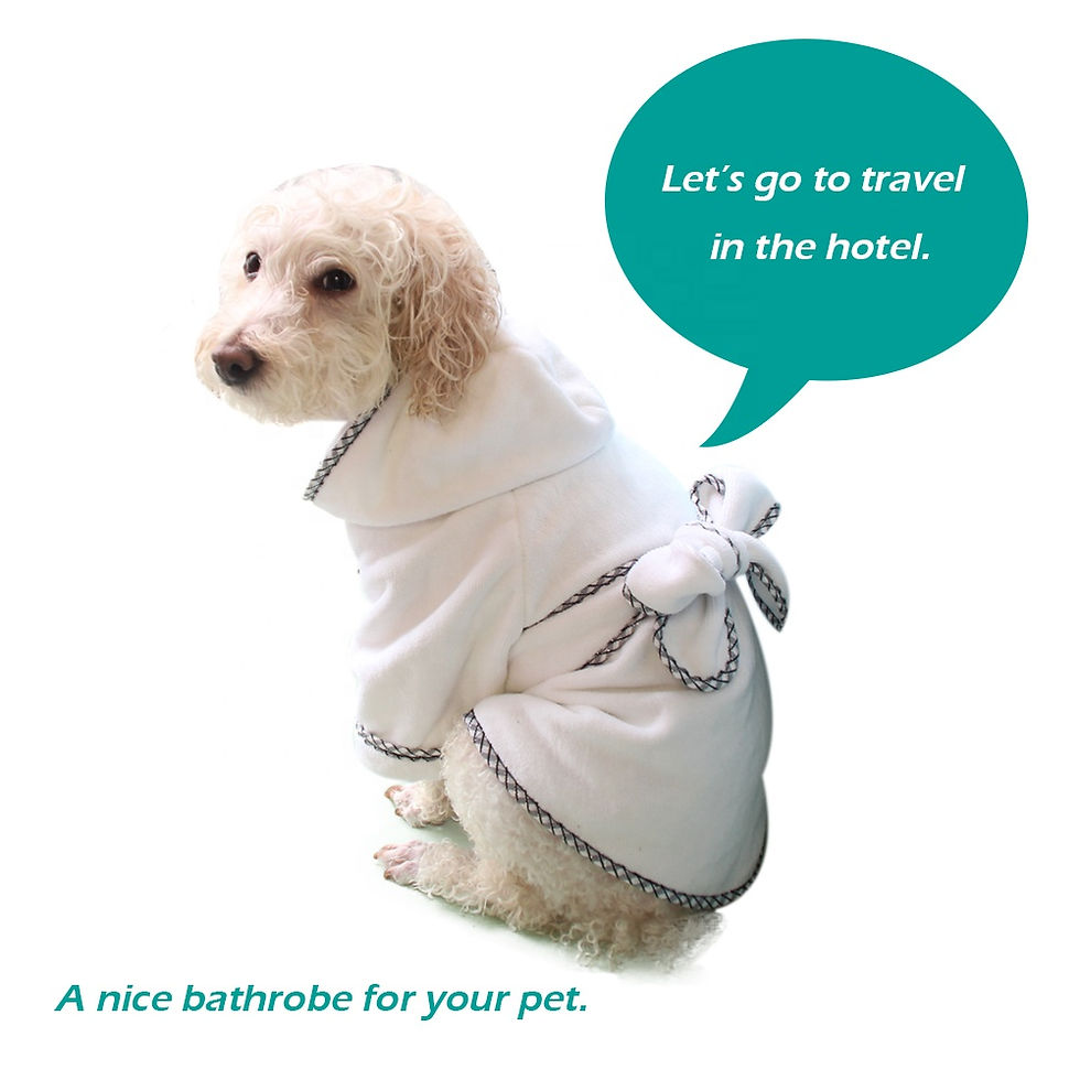 Miniature : Luxury Microfiber Dog Bathrobe - Soft, Absorbent, Customizable
