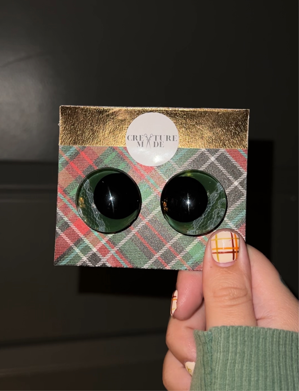 'Ribbons & Pine' Sinker Safety Eyes