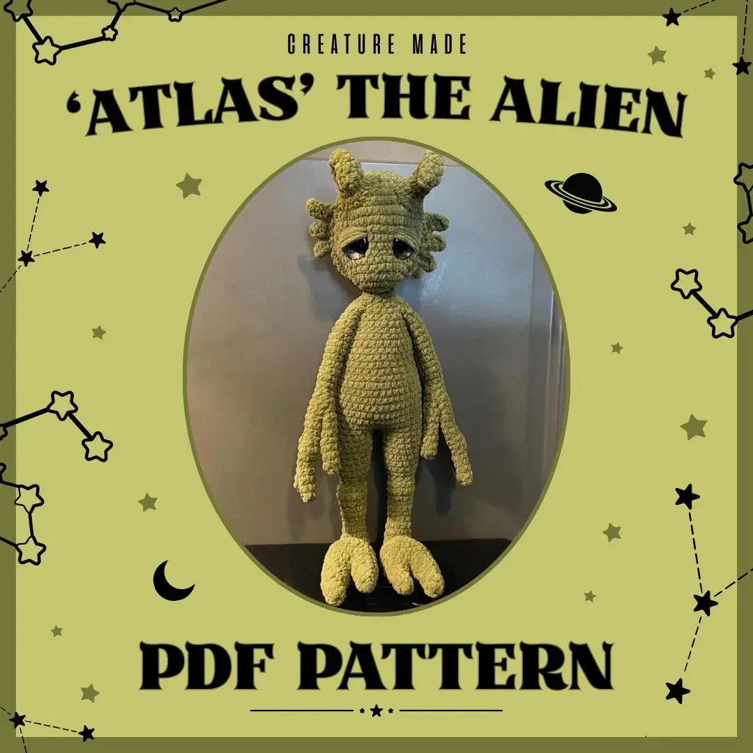 Atlas the Alien - Crochet Amigurumi/Plushy *PATTERN*