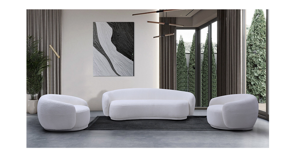 Lounge Sofa & Chair in Off White