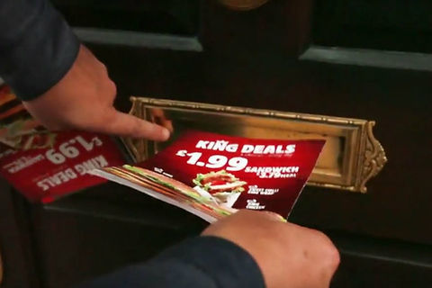 Flyer in a door post