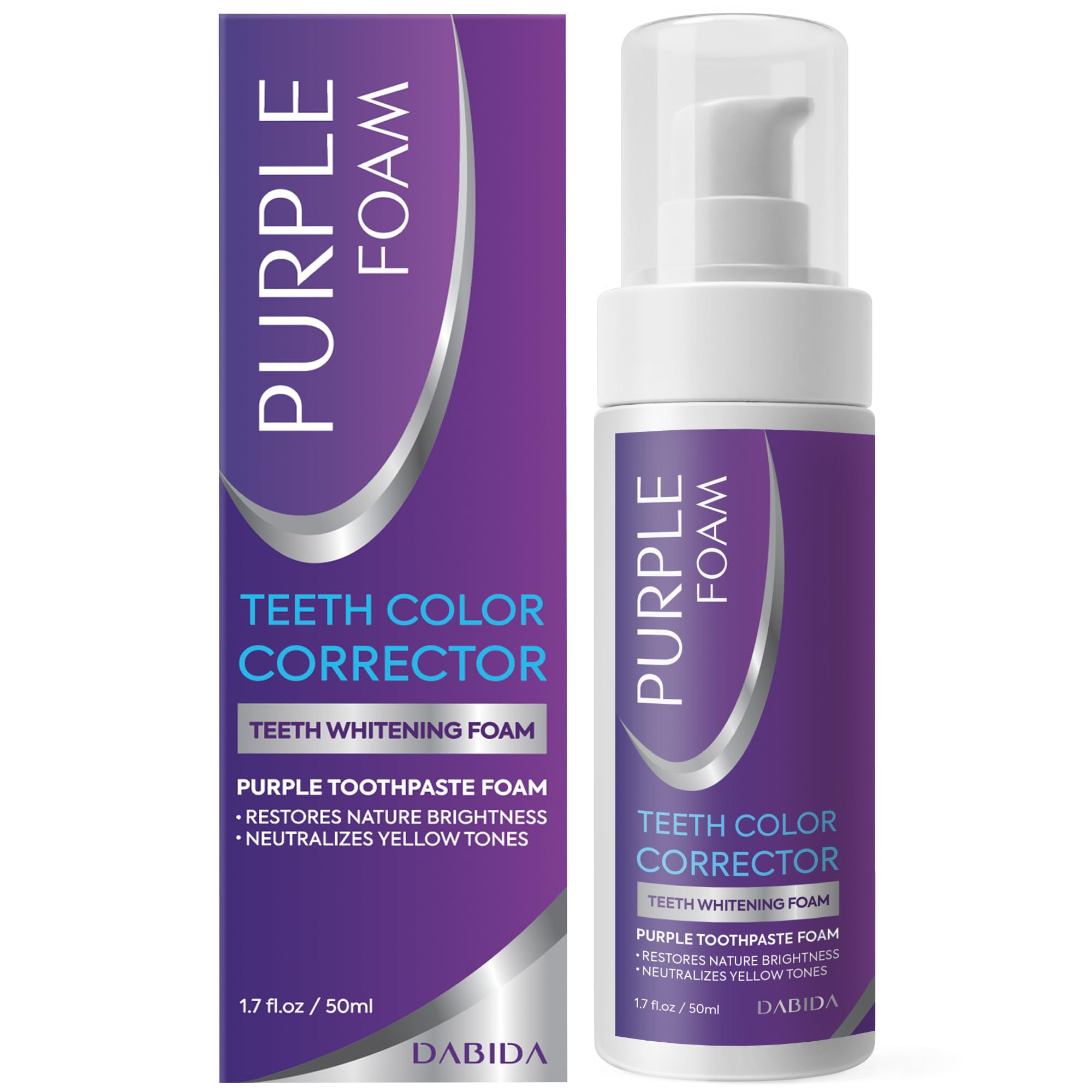 Pasta de Dientes Púrpura para Blanqueamiento Dental V34 Corrector de Color Serum