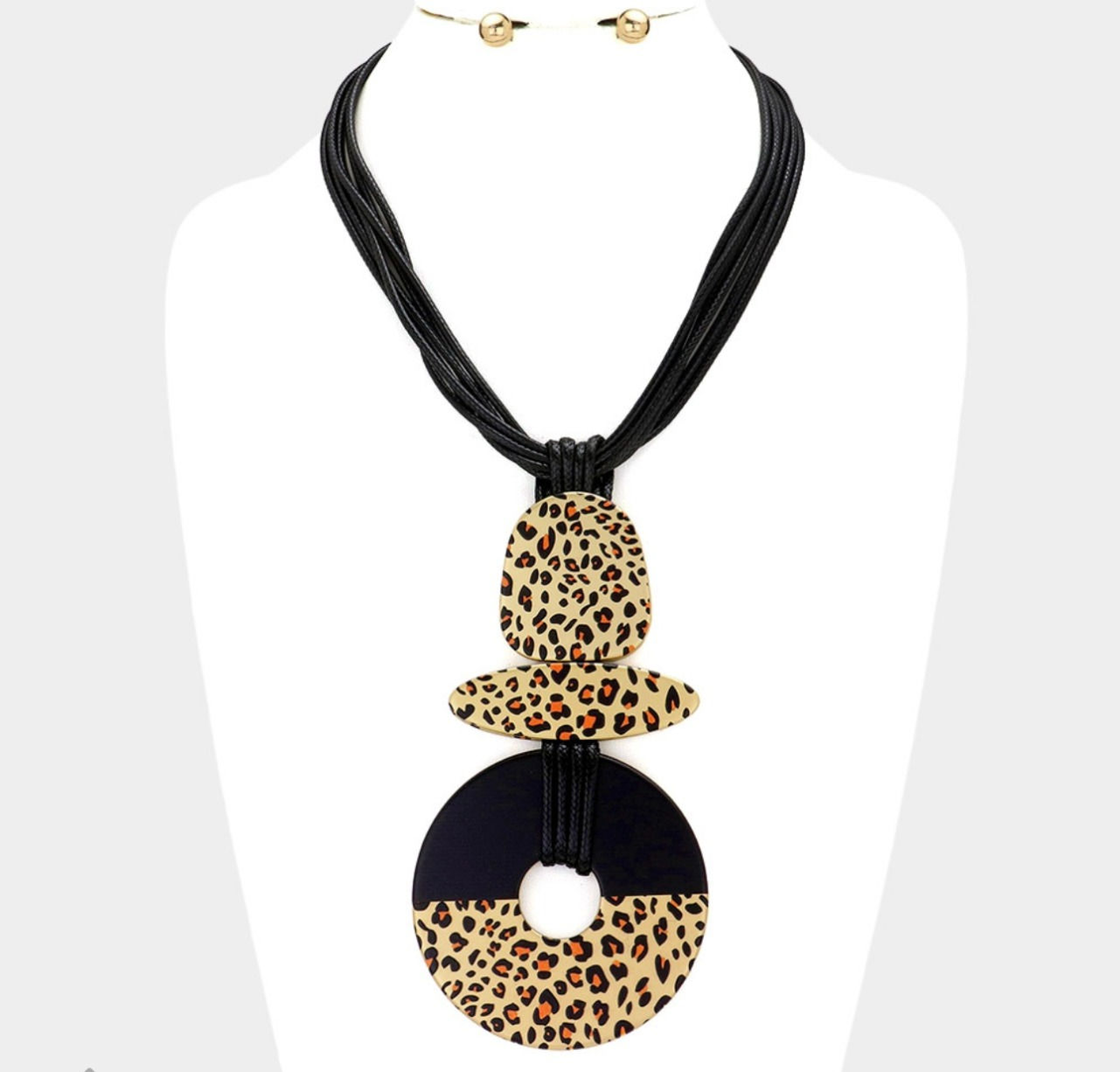 Oversized Cheetah Statement Set