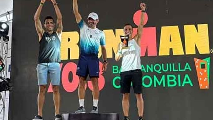 Capriotti fue segundo en ColombiaCapriotti, junto a Erik García Rossi (1) y Álvaro Sabbagh (3), en el podio de la Categoría 40-44.