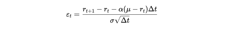 This discretized equation forms the basis for computing the model error ε𝑡.