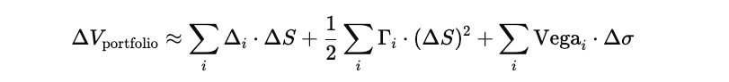 itivity Across Positions: The DGV framework assumes risk to be linearly additive across trades. The DGV approximates the total portfolio change as the sum of individual position sensitivities: