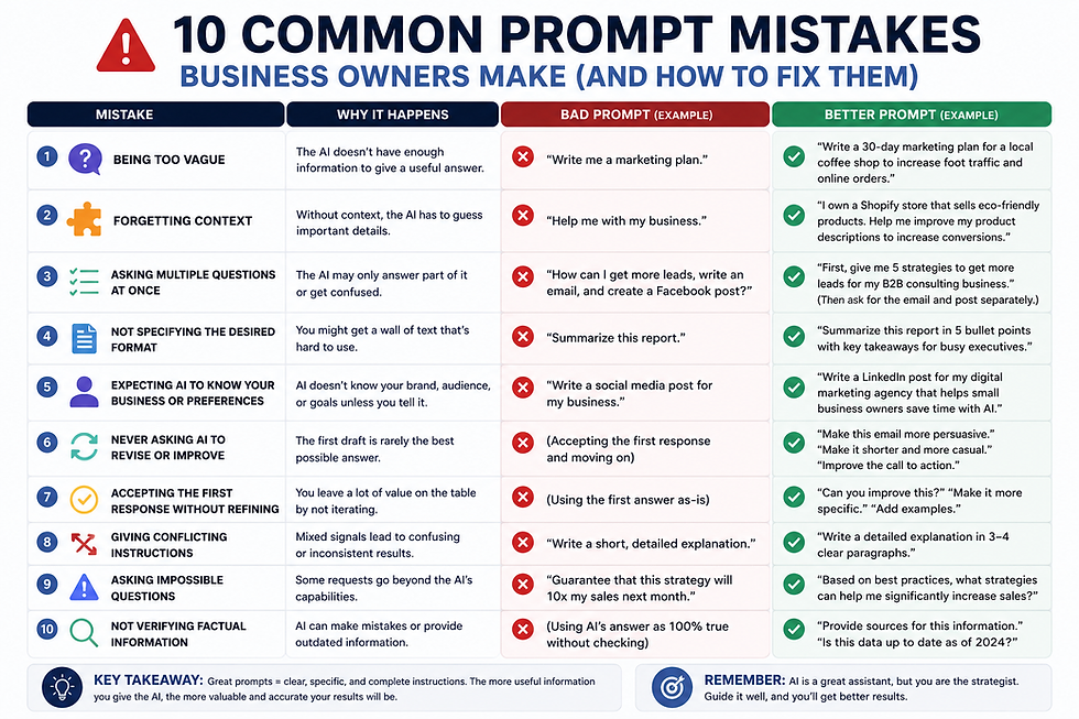 AI prompt mistakes