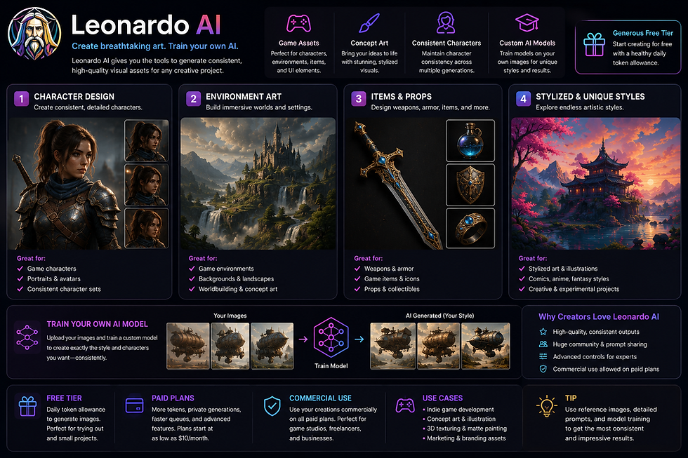 Leonardo AI image generation software
