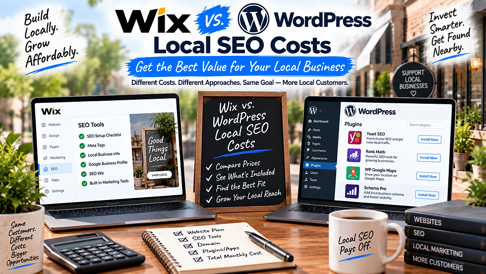 Wix vs Wordpress for local SEO cost