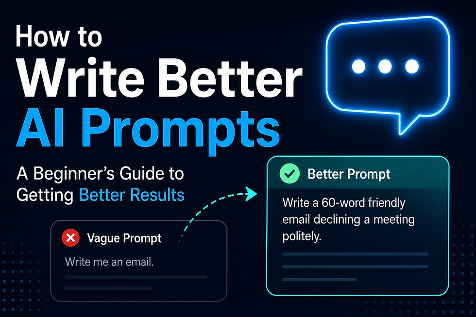 how to write better AI prompts