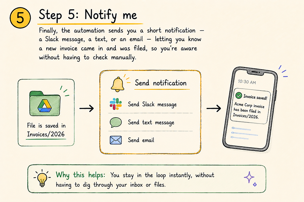 Notification with AI automation