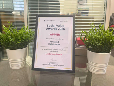 Social Values Certificate, on glass table, with plants